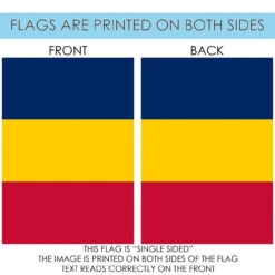 Blue And Red Chad Outdoor House Flag 40" X 28" -PatioVibe Shop dtol 1010598 4 89770.1683369788