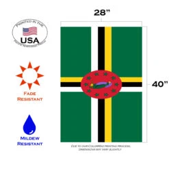 Green And Yellow Dominica Outdoor House Flag 40" X 28" 7 Green And Yellow Dominica Outdoor House Flag 40" X 28" -PatioVibe Shop dtol 1010609 3 13908.1683384480