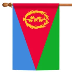 Green And Red Eritrea Outdoor House Flag 40" X 28"