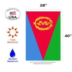 Green And Red Eritrea Outdoor House Flag 40" X 28" -PatioVibe Shop dtol 1010615 3 29464.1683384478