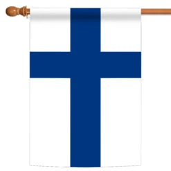 Blue And White Finland Outdoor House Flag 40" X 28"