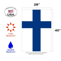 Blue And White Finland Outdoor House Flag 40" X 28" -PatioVibe Shop dtol 1010619 3 12190.1683384484