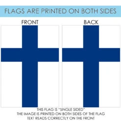 Blue And White Finland Outdoor House Flag 40" X 28" -PatioVibe Shop dtol 1010619 4 78438.1683384484