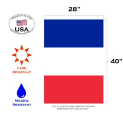 Blue And Red France Outdoor House Flag 40" X 28" -PatioVibe Shop dtol 1010620 3 82704.1683384472