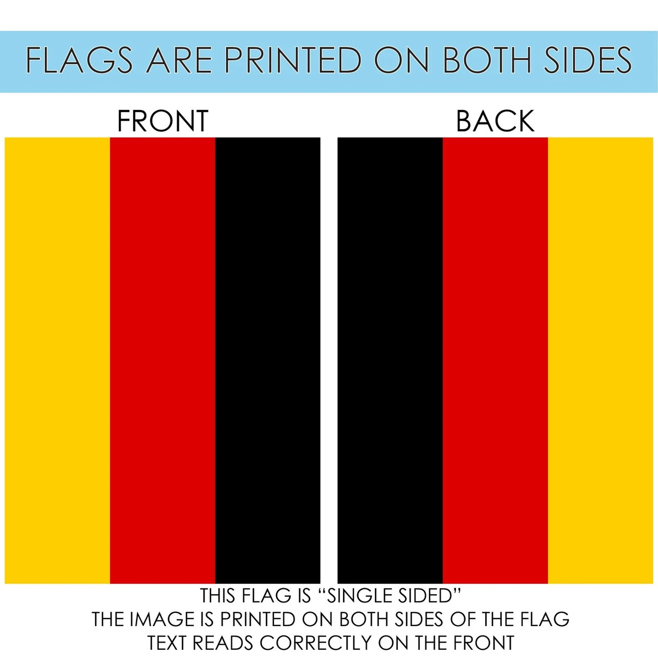 Yellow And Red Germany Outdoor House Flag 40" X 28" 4 Yellow And Red Germany Outdoor House Flag 40" X 28" - Image 4