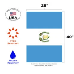 Blue And White Guatemala Outdoor House Flag 40" X 28" -PatioVibe Shop dtol 1010628 3 81125.1683356214