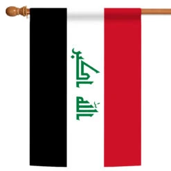 Black And Red Iraq Outdoor House Flag 40" X 28"