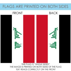 Black And Red Iraq Outdoor House Flag 40" X 28" -PatioVibe Shop dtol 1010639 4 85054.1683356183
