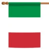 Green And Red Italy Outdoor House Flag 40" X 28"