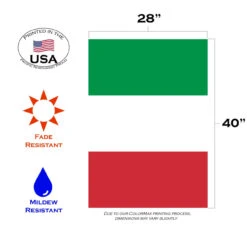 Green And Red Italy Outdoor House Flag 40" X 28" 7 Green And Red Italy Outdoor House Flag 40" X 28" -PatioVibe Shop dtol 1010642 3 20226.1683356192