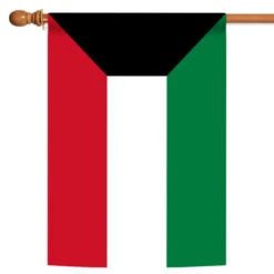 Red And Green Kuwait Outdoor House Flag 40" X 28"