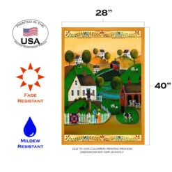 Green And Red Country Neighbors Outdoor House Flag 40" X 28" 7 Green And Red Country Neighbors Outdoor House Flag 40" X 28" -PatioVibe Shop dtol 1010781 3 39023.1683805540