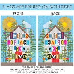 Blue And Green No Place Like Home Outdoor House Flag 40" X 28" 8 Blue And Green No Place Like Home Outdoor House Flag 40" X 28" -PatioVibe Shop dtol 1010793 4 59061.1683805521