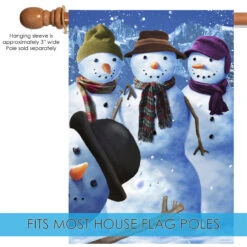 White And Blue Snowman Photobomb Outdoor House Flag 40" X 28" 9 White And Blue Snowman Photobomb Outdoor House Flag 40" X 28" -PatioVibe Shop dtol 1010820 5 56080.1683848523