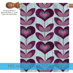 Purple And Blue Flower Hearts Outdoor House Flag 40" X 28" 9 Purple And Blue Flower Hearts Outdoor House Flag 40" X 28" -PatioVibe Shop dtol 1010826 5 51805.1683848526
