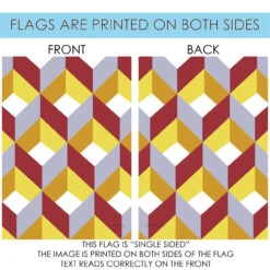 Yellow And Red Cube Collage Outdoor House Flag 40" X 28" 8 Yellow And Red Cube Collage Outdoor House Flag 40" X 28" -PatioVibe Shop dtol 1010830 4 69605.1683848533