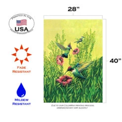Green And Red Hummingbirds In Flight Outdoor House Flag 40" X 28" 7 Green And Red Hummingbirds In Flight Outdoor House Flag 40" X 28" -PatioVibe Shop dtol 1010853 3 06857.1683833566