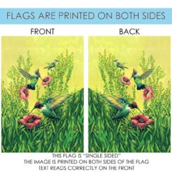 Green And Red Hummingbirds In Flight Outdoor House Flag 40" X 28" 8 Green And Red Hummingbirds In Flight Outdoor House Flag 40" X 28" -PatioVibe Shop dtol 1010853 4 28792.1683833566