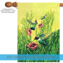 Green And Red Hummingbirds In Flight Outdoor House Flag 40" X 28" 9 Green And Red Hummingbirds In Flight Outdoor House Flag 40" X 28" -PatioVibe Shop dtol 1010853 5 20286.1683833566