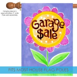 Green And Pink Garage Sale Outdoor House Flag 40" X 28" 9 Green And Pink Garage Sale Outdoor House Flag 40" X 28" -PatioVibe Shop dtol 1010854 5 54139.1683833572