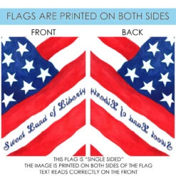 Red And Blue Sweet Land Of Liberty Outdoor House Flag 40" X 28" 8 Red And Blue Sweet Land Of Liberty Outdoor House Flag 40" X 28" -PatioVibe Shop dtol 1010861 4 47851.1683833560