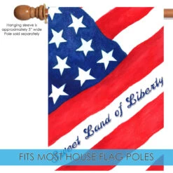 Red And Blue Sweet Land Of Liberty Outdoor House Flag 40" X 28" 9 Red And Blue Sweet Land Of Liberty Outdoor House Flag 40" X 28" -PatioVibe Shop dtol 1010861 5 78771.1683833560