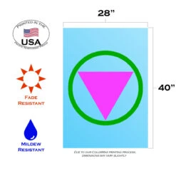 Pink And Green Safe Space Outdoor House Flag 40" X 28" -PatioVibe Shop dtol 1010862 3 15409.1683833561