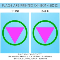 Pink And Green Safe Space Outdoor House Flag 40" X 28" -PatioVibe Shop dtol 1010862 4 49961.1683833562