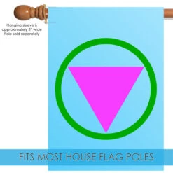 Pink And Green Safe Space Outdoor House Flag 40" X 28" -PatioVibe Shop dtol 1010862 5 79225.1683833562