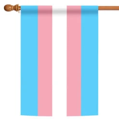 Pink And Blue Transgender Pride Outdoor House Flag 40" X 28"