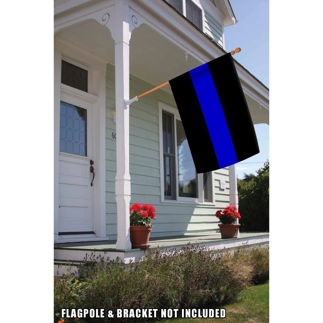 Black And Blue Thin Line Outdoor House Flag 40" X 28" 2 Black And Blue Thin Line Outdoor House Flag 40" X 28" - Image 2