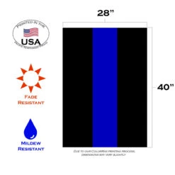Black And Blue Thin Line Outdoor House Flag 40" X 28" 7 Black And Blue Thin Line Outdoor House Flag 40" X 28" -PatioVibe Shop dtol 1010867 3 27100.1683848489