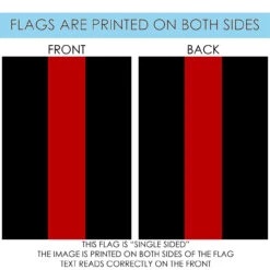 Black And Red Thin Line Outdoor House Flag 40" X 28" -PatioVibe Shop dtol 1010868 4 14323.1683848503