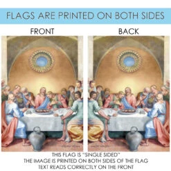 Brown And Gray Last Supper Christmas Outdoor House Flag 40" X 28" -PatioVibe Shop dtol 1010879 4 64016.1683862159