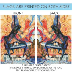 Orange And Black Orchestra Outdoor House Flag 40" X 28" -PatioVibe Shop dtol 1010885 4 51396.1683862170