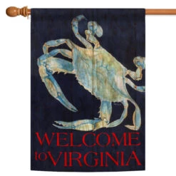 Blue And Red Welcome To Virginia Outdoor House Flag 40" X 28"