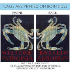 Blue And Red Welcome To Virginia Outdoor House Flag 40" X 28" -PatioVibe Shop dtol 1010942 4 67806.1683936129
