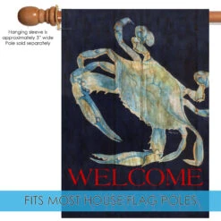 Blue And Red Welcome To Virginia Outdoor House Flag 40" X 28" -PatioVibe Shop dtol 1010942 5 52121.1683936130