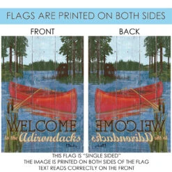 Red And Blue Rustic Lake Adirondack Outdoor House Flag 40" X 28" 6 Red And Blue Rustic Lake Adirondack Outdoor House Flag 40" X 28" -PatioVibe Shop dtol 1010945 4 32725.1683920964