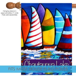 Blue And Yellow Skipper's Traffic Chautauqua Lake Board Outdoor House Flag 40" X 28" 9 Blue And Yellow Skipper's Traffic Chautauqua Lake Board Outdoor House Flag 40" X 28" -PatioVibe Shop dtol 1010952 5 32031.1683920959