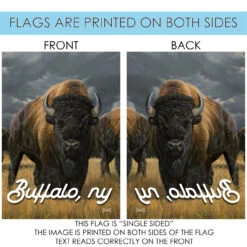 Brown And Black Roaming Buffalo Welcome Outdoor House Flag 40" X 28" 6 Brown And Black Roaming Buffalo Welcome Outdoor House Flag 40" X 28" -PatioVibe Shop dtol 1010971 4 27763.1684182369