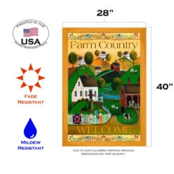 Green And Orange Country Neighbors Outdoor House Flag 40" X 28" 7 Green And Orange Country Neighbors Outdoor House Flag 40" X 28" -PatioVibe Shop dtol 1010975 3 99335.1684182358