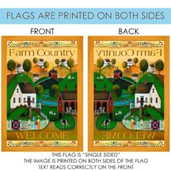 Green And Orange Country Neighbors Outdoor House Flag 40" X 28" 8 Green And Orange Country Neighbors Outdoor House Flag 40" X 28" -PatioVibe Shop dtol 1010975 4 98114.1684182359