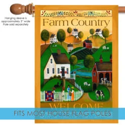 Green And Orange Country Neighbors Outdoor House Flag 40" X 28" 9 Green And Orange Country Neighbors Outdoor House Flag 40" X 28" -PatioVibe Shop dtol 1010975 5 87769.1684182359