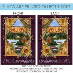 Purple And Green Lakeside Welcome Outdoor House Flag 40" X 28" 8 Purple And Green Lakeside Welcome Outdoor House Flag 40" X 28" -PatioVibe Shop dtol 1010981 4 40358.1684196456