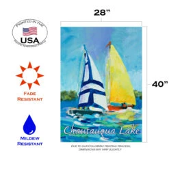 Blue And Yellow Regatta "Chautauqua Lake" Outdoor House Flag 40" X 28" 7 Blue And Yellow Regatta "Chautauqua Lake" Outdoor House Flag 40" X 28" -PatioVibe Shop dtol 1010992 3 36588.1684240071