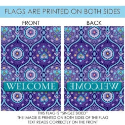 Blue And Purple Paws "Welcome" Outdoor House Flag 40" X 28" 8 Blue And Purple Paws "Welcome" Outdoor House Flag 40" X 28" -PatioVibe Shop dtol 1012001 4 82536.1684240065