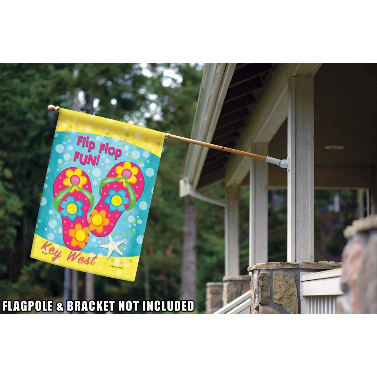 Pink And Blue Flip Flop Fun Key West Outdoor House Flag 40" X 28" 2 Pink And Blue Flip Flop Fun Key West Outdoor House Flag 40" X 28" - Image 2