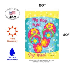 Pink And Blue Flip Flop Fun Key West Outdoor House Flag 40" X 28" 7 Pink And Blue Flip Flop Fun Key West Outdoor House Flag 40" X 28" -PatioVibe Shop dtol 1012050 3 60772.1684240118