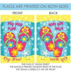 Pink And Blue Flip Flop Fun Key West Outdoor House Flag 40" X 28" 8 Pink And Blue Flip Flop Fun Key West Outdoor House Flag 40" X 28" -PatioVibe Shop dtol 1012050 4 68929.1684240118